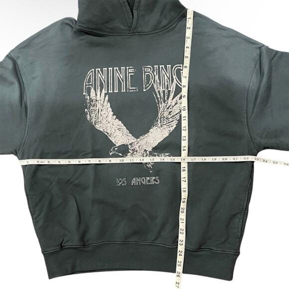 NEW Anine Bing Ash Eagle Hoodie in Emerald - Picture 11 of 13